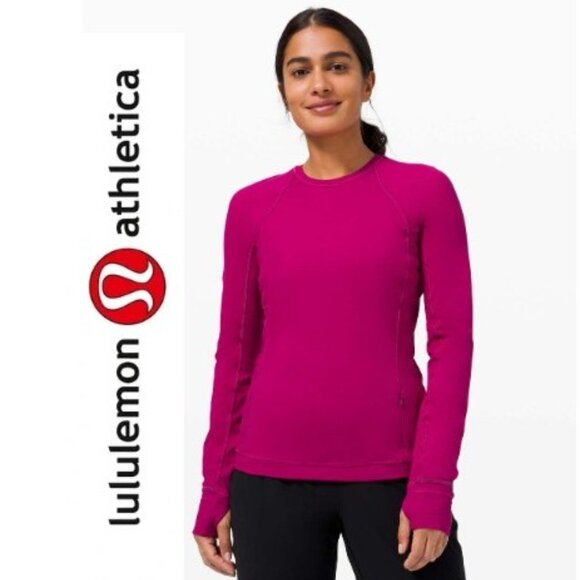 Lululemon Runderful Stretchy Long Sleeve - Deep Fuschia - SZ 2 - Picture 1 of 14